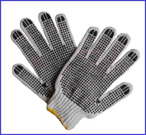 Picture of Safety Dotted Hand Gloves, Cotton Hand Gloves For Workshop (1 pair) Violet EU: 36