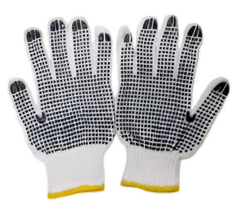 Picture of Safety Dotted Hand Gloves, Cotton Hand Gloves For Workshop (1 pair) Violet EU: 36