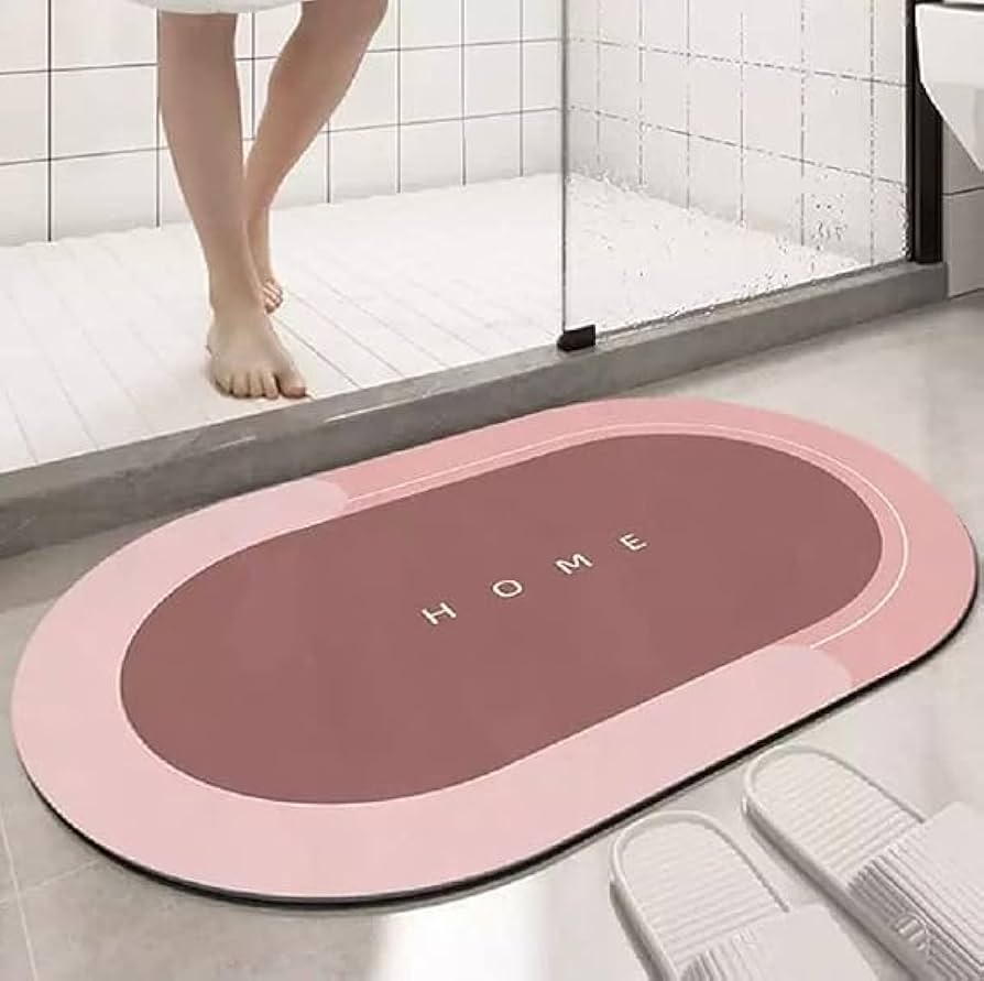 Picture of Smart and Beautiful Super Absorbent Anti-Slip Bath Mat  or Kitchen Mat Maroon 