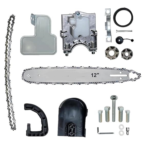 Picture of Electric Angle Grinder Chainsaw Adapter Chain & Bar Light Ash 