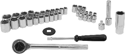 Picture of Socket Wrench set Combination With 40 Pcs (1/4" & 3/8" Drive) Silver 