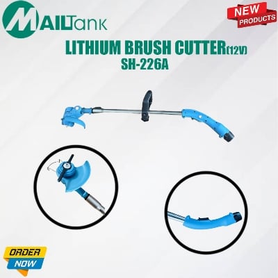 Picture of MAILTANK (SH-226)12V Cordless Lawn Mower/Brush Cutter Suitable For grass Cutter and gardening With  2 Batteries' Blue 