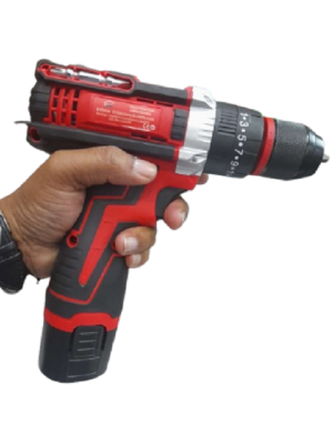 Picture of 12 Volt Cordless Drill, Stand alone charger, 2 pcs 12V Lithium-Ion Red 