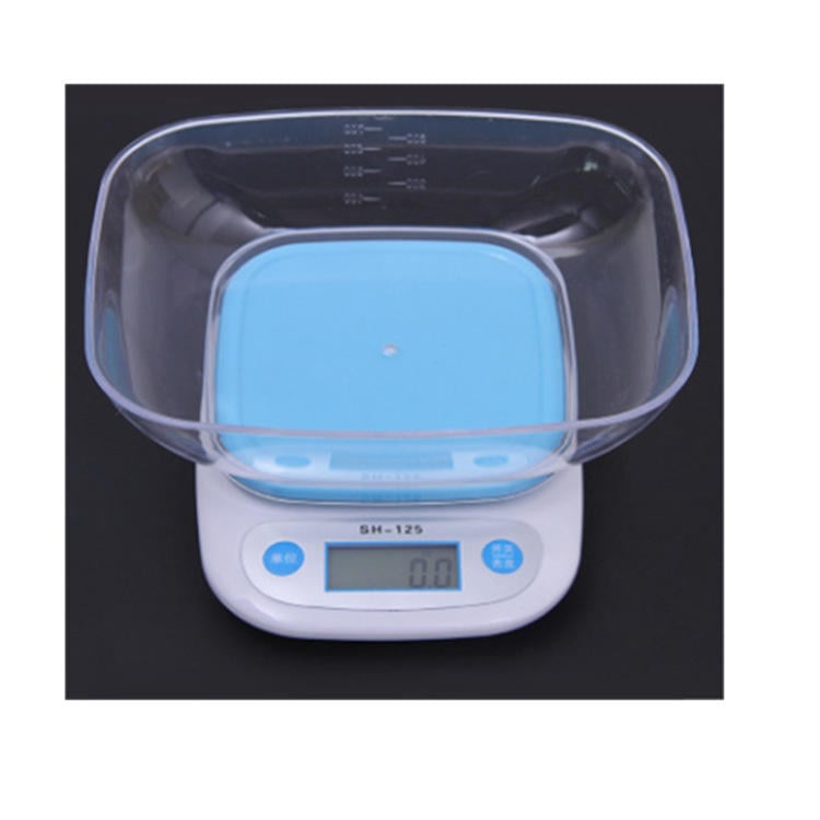 Picture of Digital Weighing Kitchen Scale with Bowl Sky Blue 