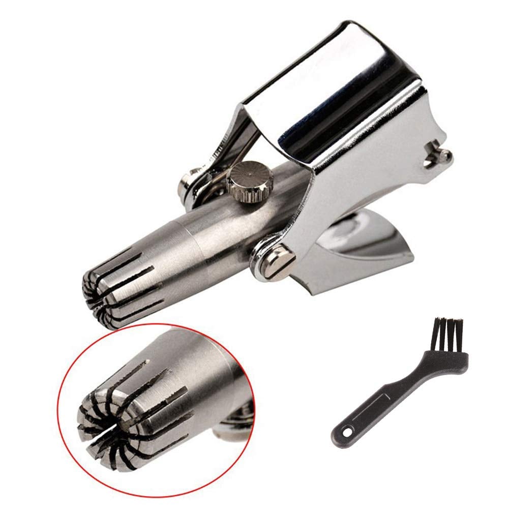 Picture of Stainless Steel Manual Nose Trimmer, Mechanical Nose Hair Trimmer, Shaving And Unwanted Hair Removal Tool - Silver
