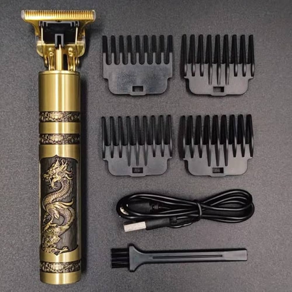 Picture of T9 Electric Hair Clipper Trimmer Hairdresser Aluminum Alloy Oil Shaving Head Electric Pusher Carving USB Hair Cutting Machine - Trimmer,asiaexpress - Gold