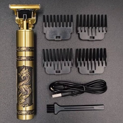 Picture of T9 Electric Hair Clipper Trimmer Hairdresser Aluminum Alloy Oil Shaving Head Electric Pusher Carving USB Hair Cutting Machine - Trimmer,asiaexpress - Gold