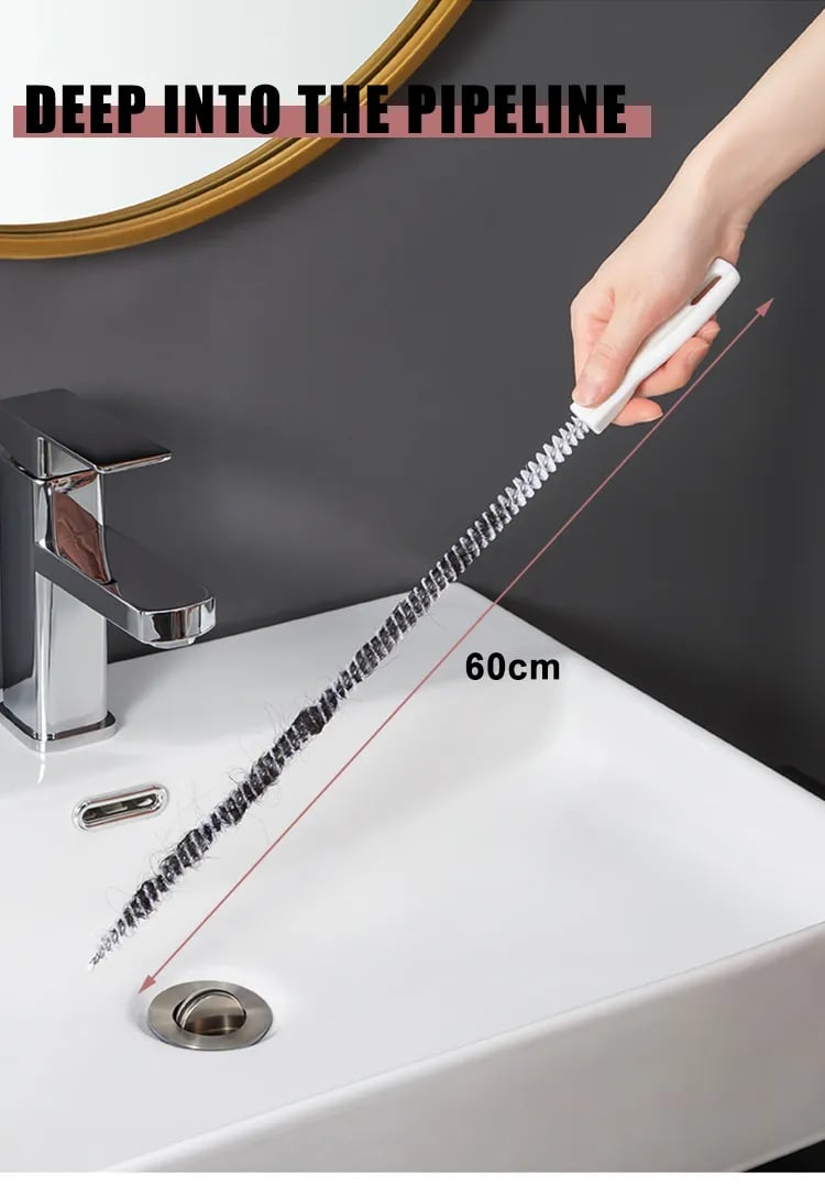 Picture of 45cm Pipe Dredging Brush Bathroom Hair Sewer Sink Cleaning Brush Drain Cleaner Flexible Cleaner Clog Plug Hole Remover Tool-The Asia Express