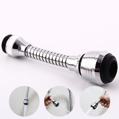 Picture of 360 Degree Adjustment Kitchen Faucet Extension Tube Bathroom Extension Water Tap Water Filter Foam Kitchen Faucet Accessories-the Asia Express - Silver