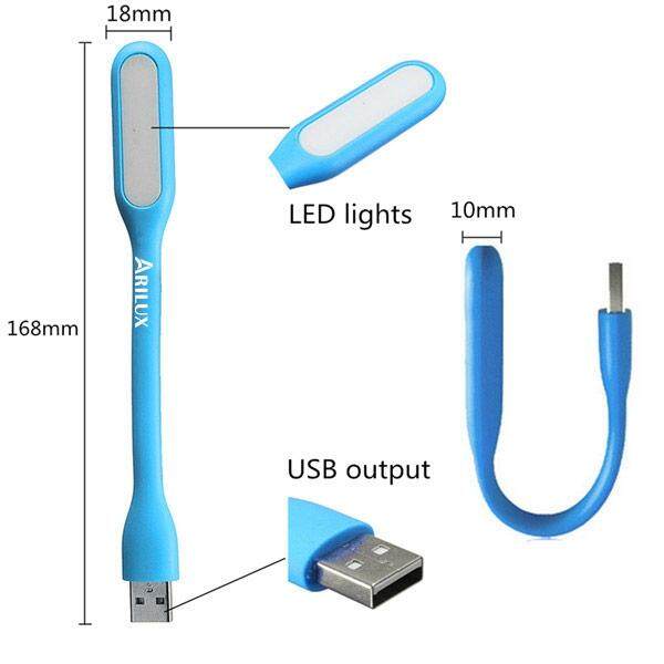 Picture of Mini Portable 5V 1.2W Super Bright Book Light Cheap Flexible Lamp For Laptop Bank For Power PC Computer Laptop Night Lighting-The Asia Express - Multicolor