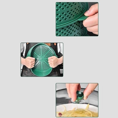 Picture of Food Insulation Covers 5 Layer Transparent Stackable Dustproof Leftovers Food Storage Box Container Kitchen Organization food cover