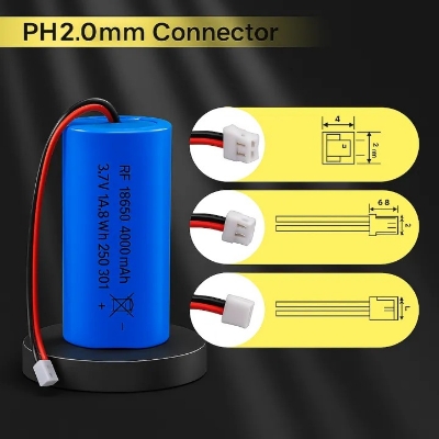 Picture of 4000mAh Rechargeable Lithium-Ion Battery Pack with PH2.0mm Plug – High Capacity for DIY Electronics, Toys, Bluetooth Speakers,, and More,, The Asia Express.