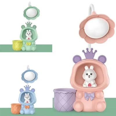 Picture of 3 in 1 eye protection table lamp,,cutty flower led light,table lamp,sharpner lamp- The Asia Express - Multicolor