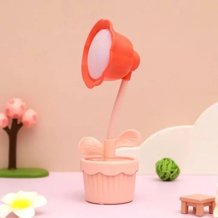Picture of Cute Flower Shape Night Light LED Table Lamp USB Charging Desktop Accessories Students Study Reading Light Children's Gifts- The Asia Express - Multicolor