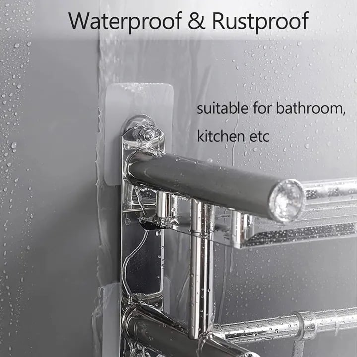 Picture of 5pcs Super Strong Adhesive Wall Hooks Maximum Hold for Kitchen Bathroom Damage Free Hanging Posters Shelves Nails Storage- The Asia Express