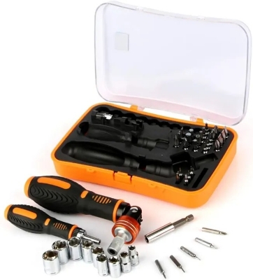 Picture of 52-in-1 Household Multi-Function Precision Repair Tool Kit – Professional Screwdriver Set for Computer, Laptop, PC, Mobile & Electronic Device Maintenance – All-in-One DIY Hardware Repair Toolkit- The Asia Express - Multicolor