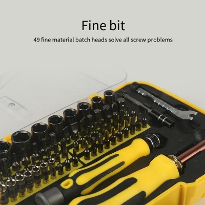 Picture of 52-in-1 Household Multi-Function Precision Repair Tool Kit – Professional Screwdriver Set for Computer, Laptop, PC, Mobile & Electronic Device Maintenance – All-in-One DIY Hardware Repair Toolkit- The Asia Express - Multicolor