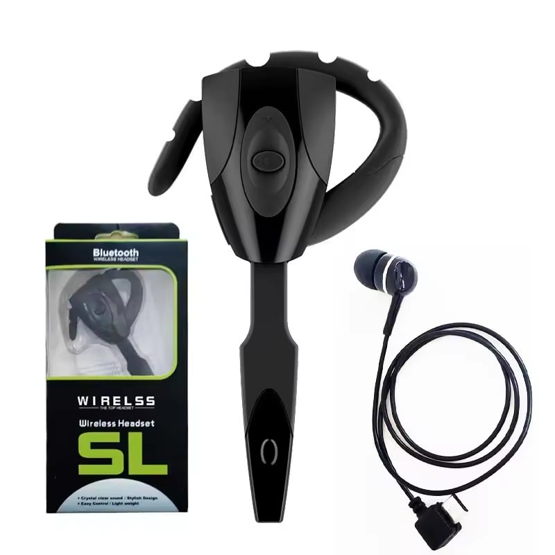 Picture of Wireless Ear Hook Headset (SL: 349) – Hands-Free Bluetooth Earphone for Comfortable, Secure Fit and Ultimate Freedom – Enjoy Calls, Music, and Voice Commands Anywhere- The Asia Express - Black