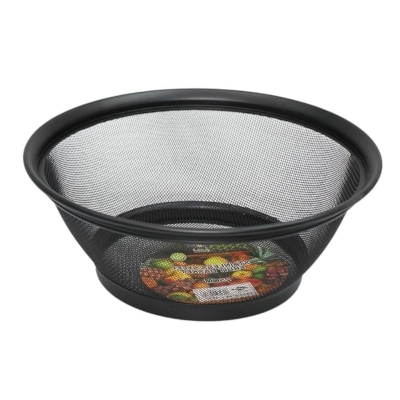 Picture of Premium Mesh Strainer Colander – Heavy-Duty Metal Kitchen Strainers with Super Fine Mesh for Washing, Draining & Rinsing Vegetables, Fruits, Pasta & Cooking Ingredients – Durable Black Stainless Steel Kitchen Tools- The Asia Express