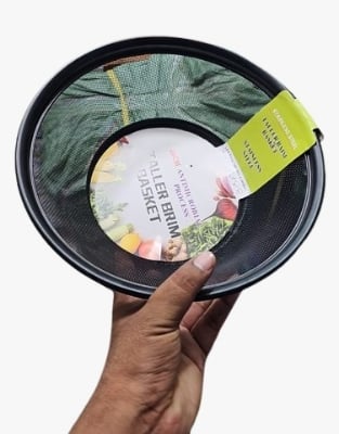 Picture of Premium Mesh Strainer Colander – Heavy-Duty Metal Kitchen Strainers with Super Fine Mesh for Washing, Draining & Rinsing Vegetables, Fruits, Pasta & Cooking Ingredients – Durable Black Stainless Steel Kitchen Tools- The Asia Express