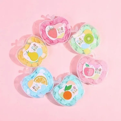 Picture of 1 PC Portable Travel Soft Paper Soap Sheets in Cute Apple Shape Box | Dissolvable Hand Wash Soap Paper for Kids & Adults | Travel Soap Tube for Kitchen, Toilet, Outdoor, Camping & Hiking - The Asia Express