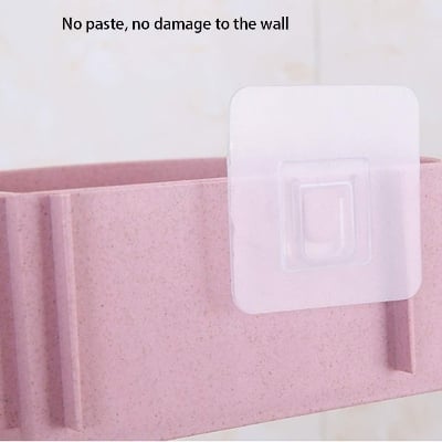 Picture of Triangle Corner Shelf Bathroom Shower Caddy – Self Adhesive Wall Mounted Storage Rack, Plastic Organizer Basket for Bathroom & Kitchen Corner Use - The Asia Express - Multicolor