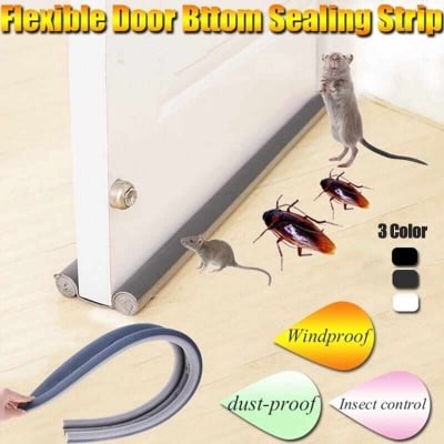 Picture of Door Bottom Sealing Strip Door Seal Gap Sound Proof Door Weather-strip Guard For Door Bottom Dust Blocker Door Sealing Stopper,Door Bottom cockroach Stopper - Multicolor