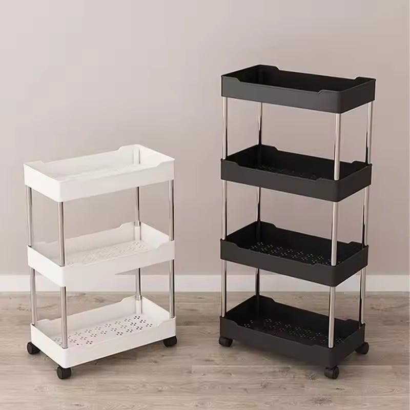 Picture of Narrow Type Multi Purpose Gap Storage Trolley Rack Multifunctional Movable Gap Storage Cart- The Asia Express - Multicolor