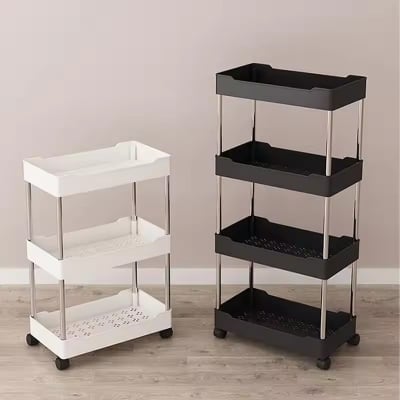 Picture of Narrow Type Multi Purpose Gap Storage Trolley Rack Multifunctional Movable Gap Storage Cart- The Asia Express - Multicolor