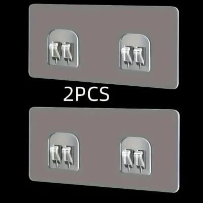 Picture of 2pcs Utility Hooks No-Drill Storage Baskets and Corner Hooks- The Asia Express