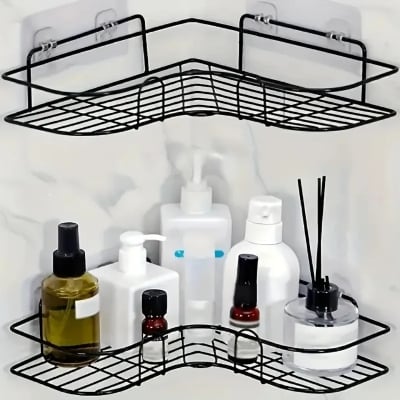 Picture of 2pcs Utility Hooks No-Drill Storage Baskets and Corner Hooks- The Asia Express