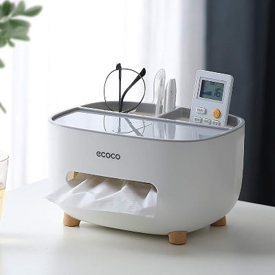 Picture of ECOCO Cute Large Storage Napkin Holder Multi-functional Car Tissue Box Light Luxury Storage Box Desktop- The Asia Express
