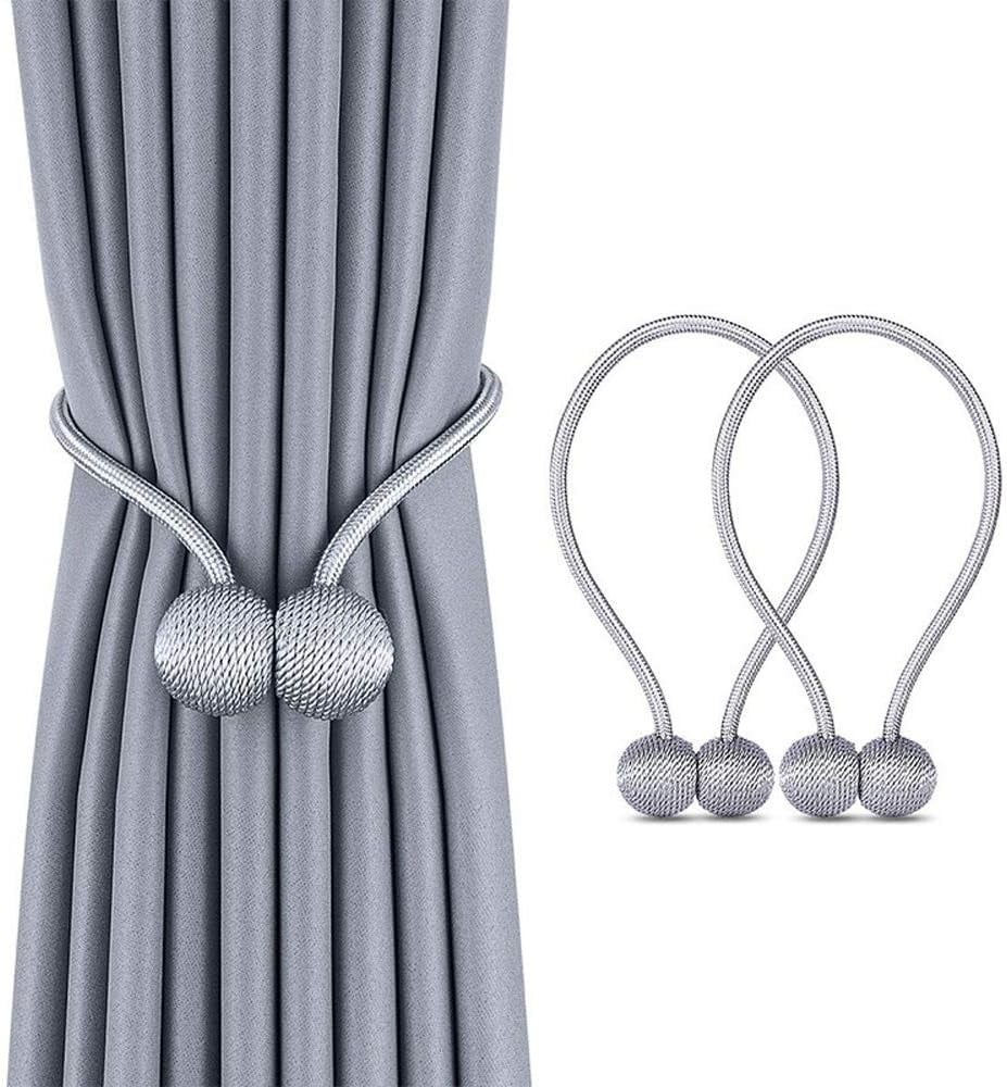 Picture of 2 Pcs Premium Magnetic Buckle Curtain Tiebacks – Luxury Window Curtain Holder for Home Decor & Furniture | Strong Magnet Decorative Curtain Accessories - The Asia Express - Multicolor