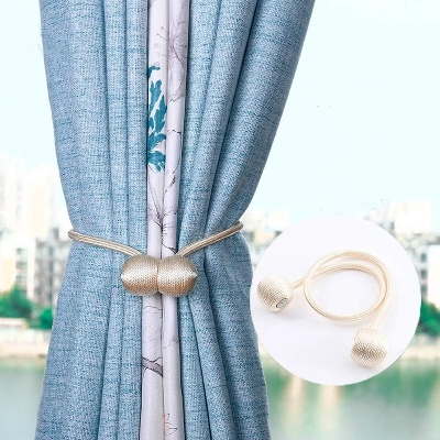 Picture of 2 Pcs Premium Magnetic Buckle Curtain Tiebacks – Luxury Window Curtain Holder for Home Decor & Furniture | Strong Magnet Decorative Curtain Accessories - The Asia Express - Multicolor