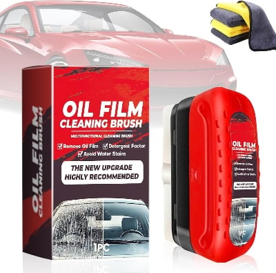 Picture of Automotive Oil Film Cleaning Brush, Glass Cleaning Board, Car Glass Oil Film Removal Cleaner, Powerful Windshield Cleaner & Oil Film Remover, Enhance Visual Effect of Windshield- The Asia Express