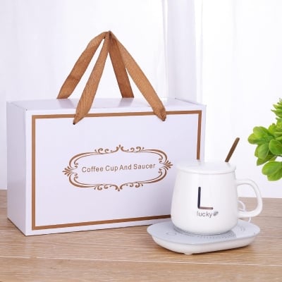 Picture of Smart Cup Heater Coffee Mug Warmer with Timer & Thermostatic Control – Auto Shut-Off Electric Cup Warmer for Milk, Tea, Coffee & Cocoa Home & Office Use - The Asia Express - Multicolor