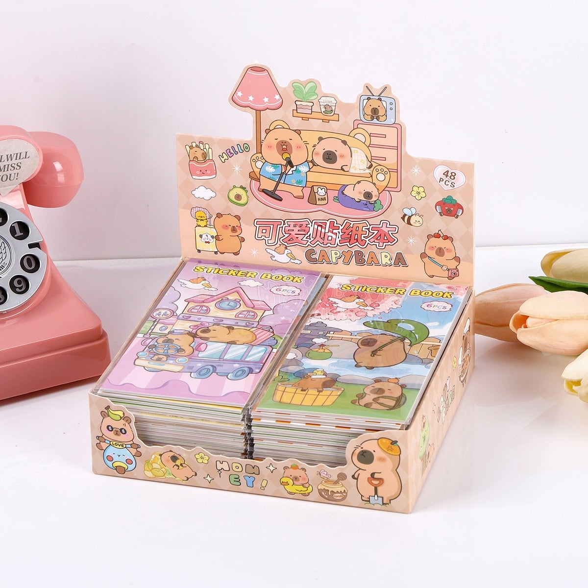 Picture of Kapibala Cute Cartoon Sticker Book Set – Creative Journaling & DIY Decoration Stickers for Kids, Students & Adults | Perfect for Children’s Gifts, School Rewards, Scrapbooking, Diary, Planner & Craft Projects - The Asia Express - Multicolor
