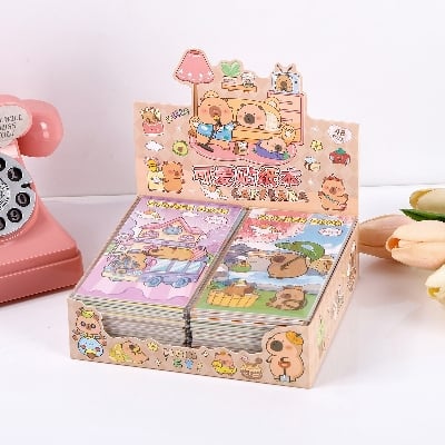 Picture of Kapibala Cute Cartoon Sticker Book Set – Creative Journaling & DIY Decoration Stickers for Kids, Students & Adults | Perfect for Children’s Gifts, School Rewards, Scrapbooking, Diary, Planner & Craft Projects - The Asia Express - Multicolor