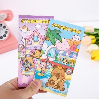 Picture of Kapibala Cute Cartoon Sticker Book Set – Creative Journaling & DIY Decoration Stickers for Kids, Students & Adults | Perfect for Children’s Gifts, School Rewards, Scrapbooking, Diary, Planner & Craft Projects - The Asia Express - Multicolor