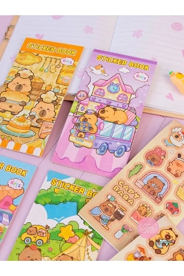 Picture of Kapibala Cute Cartoon Sticker Book Set – Creative Journaling & DIY Decoration Stickers for Kids, Students & Adults | Perfect for Children’s Gifts, School Rewards, Scrapbooking, Diary, Planner & Craft Projects - The Asia Express - Multicolor