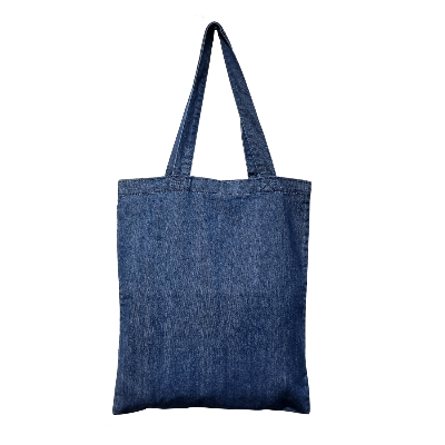 Picture of Zipper Closure Denim Blue Tote Bag (14x15 in with Zipper)