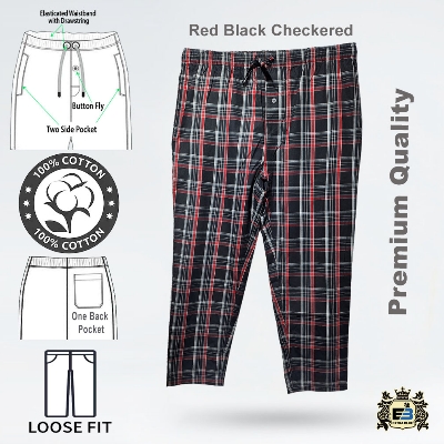 Picture of Mens Premium Trouser - Red Black Checkered