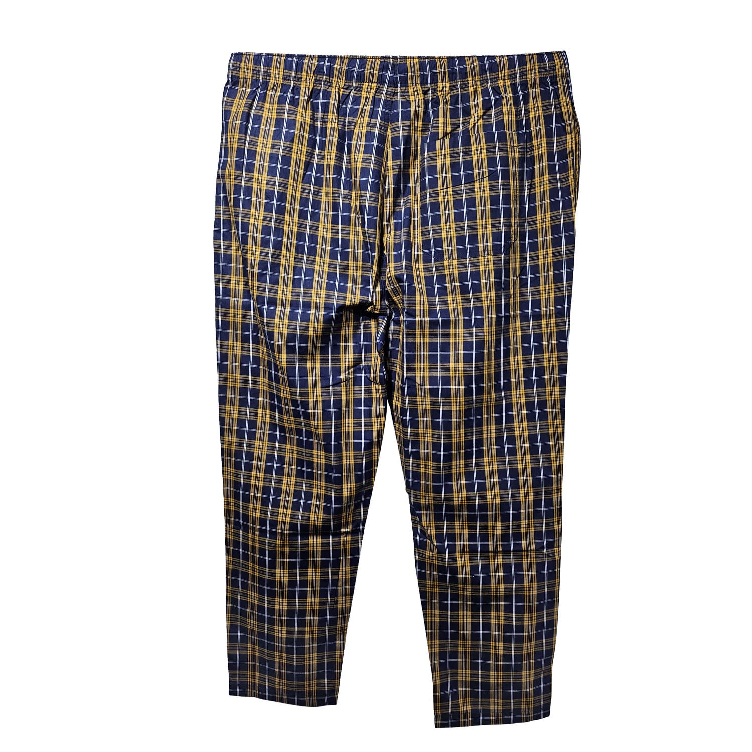Picture of Mens 100% Cotton Trouser Gold Navy Checked