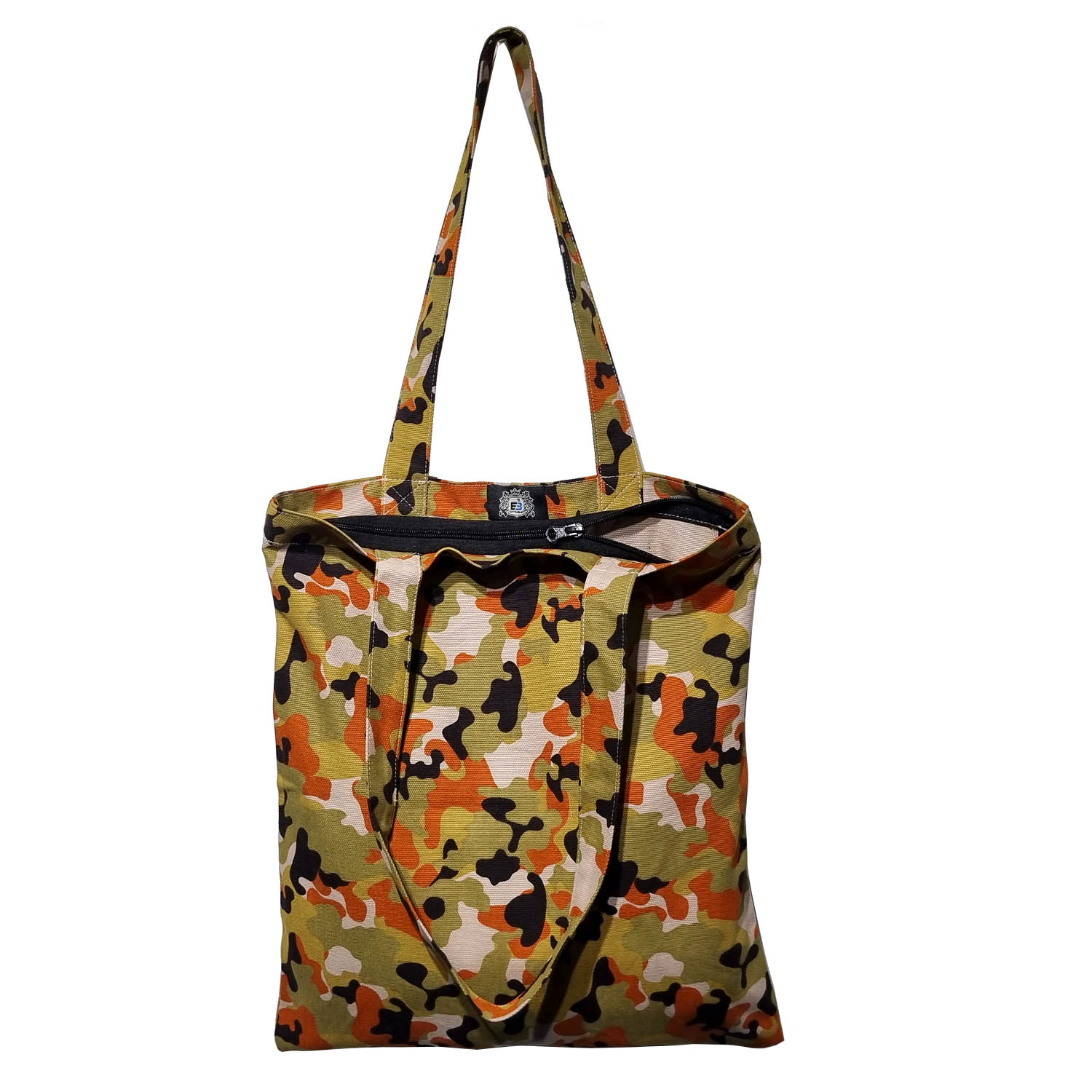Picture of Girls Fashionable Multicolor Camo Tote Bag