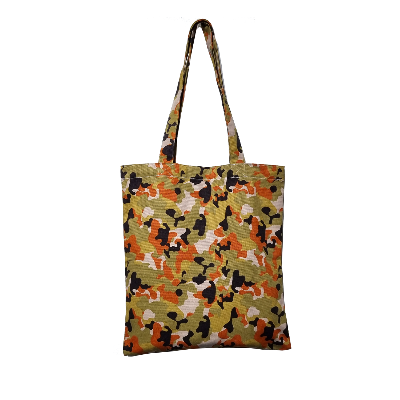 Picture of Girls Fashionable Multicolor Camo Tote Bag