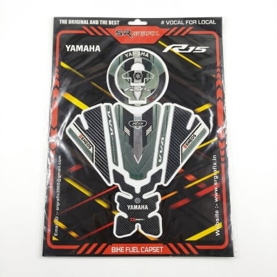 Picture of Yamaha R15 M Metal Tank Pad Full Set - Black