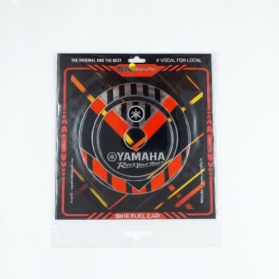 Picture of Yamaha Fz V2 -V3 V1 Tank Caps Sticker Full Metal - Red