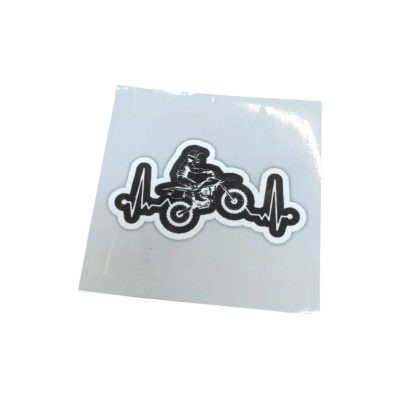 Picture of Biker Heart Bid Sticker - Black