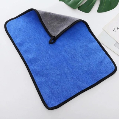 Picture of Microfiber Cleaning Towels, Sew Edge, Edgeless All Working Car And Bike Cleaning Towels - Blue