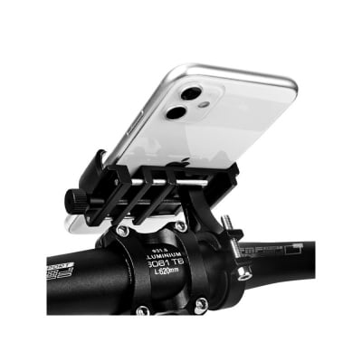 Picture of Aluminum Alloy Motorcycle And Bicycle Phone Holder Handlebar Black - Black